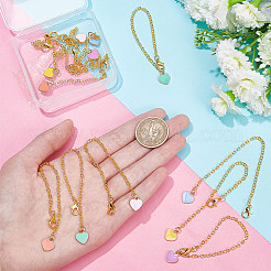 Heart Alloy Enamel Cup Pendant Decorations&nbsp;HJEW-AB00486