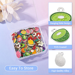 120Pcs 30 Styles Fruit Alloy Enamel Charms&nbsp;ENAM-TA0003-42