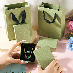 3Pcs Rectangle Paper Jewelry Display Cases&nbsp;CON-TA0001-39C-01