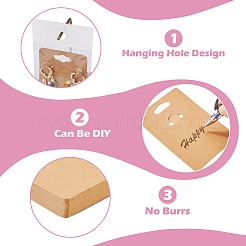 100Pcs 2 Styles Square Paper Earring Display Cards and Rectangle Keychain Display Cards&nbsp;CDIS-TA0001-49A