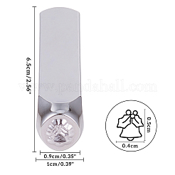 Iron Metal Stamps&nbsp;AJEW-BC0005-39J
