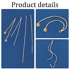 24Pcs 4 Style Brass Herringbone Chain Tassel Pendants&nbsp;KK-PH0004-92