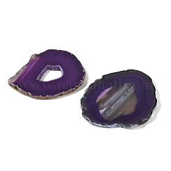 Natural Druzy Agate Slice Cabochons&nbsp;G-F826-E04