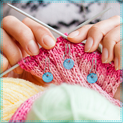 Acrylic & Iron Locking Stitch Marker&nbsp;FIND-BC0013-50
