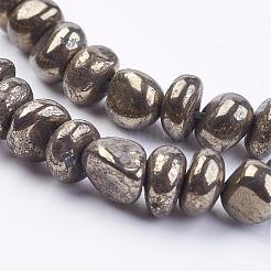 Natural Pyrite Bead Strands&nbsp;G-G673-04