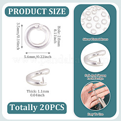 20Pcs Brass Open Jump Rings&nbsp;KK-TA0008-76S