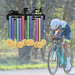 Sports Theme Iron Medal Hanger Holder Display Wall Rack&nbsp;ODIS-WH0021-573