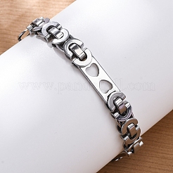201 Stainless Steel Byzantine Chain Bracelets&nbsp;BJEW-B078-154P