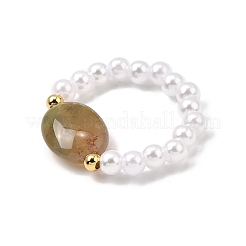 Natural Indian Agate Stretch Rings for Women&nbsp;RJEW-JR00911