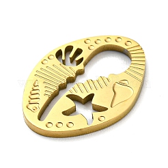 Ion Plating(IP) 316L Surgical Stainless Steel Cabochon Settings For Enamel&nbsp;STAS-D090-26G
