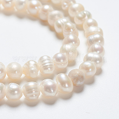 Natural Cultured Freshwater Pearl Beads Strands&nbsp;PEAR-L001-F-08