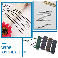 300Pcs 2 Styles Iron Folding Crimp Ends&nbsp;FIND-ME0002-97
