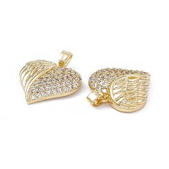 Brass Clear Cubic Zirconia Pendants&nbsp;KK-E068-VA126-2