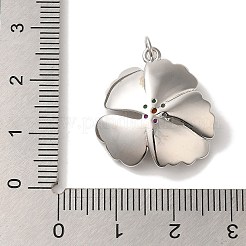 Rack Plating Brass Micro Pave Cubic Zirconia Pendants&nbsp;KK-U027-21P