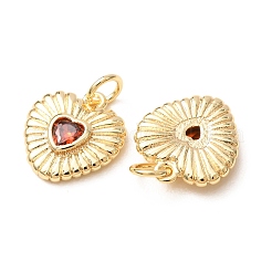Valentine's Day Brass Pave Cubic Zirconia Charms&nbsp;CU-K002-44G-A