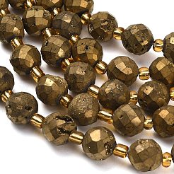 Electroplated Natural Druzy Geode Crystal Beads Strands&nbsp;G-F833-P01-10mm-04