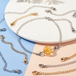10 Strands 10 Style 304 Stainless Steel Chain Extender&nbsp;STAS-LS0001-45M