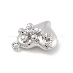 Brass Micro Pave Cubic Zirconia Pendants&nbsp;KK-D283-13P