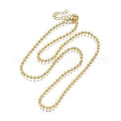 2.5MM Brass Ball Chain Necklaces&nbsp;NJEW-M108-04G