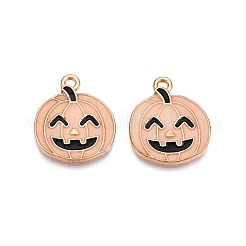 Halloween Theme Rack Plating Luminous Alloy Enamel Pendants&nbsp;ENAM-N056-229G