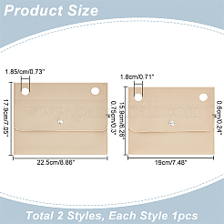 2Pcs 2 Styles PU Imitation Leather Bag Organiser Inserts&nbsp;DIY-WR0002-87B