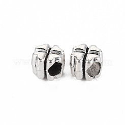 Tibetan Style Alloy European Beads Rhinestone Settings&nbsp;TIBEB-N007-028