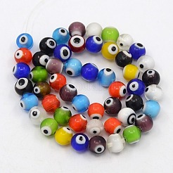 Handmade Lampwork Chevron Beads Strands&nbsp;D217-12mm