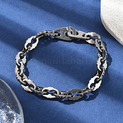304 Stainless Steel Oval Link Chains Bracelets for Men & Women&nbsp;BJEW-D042-39P