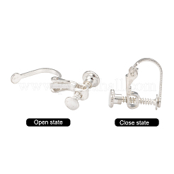Brass Screw On Clip-on Earring Findings&nbsp;KK-L164-02