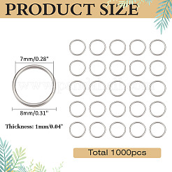 1000Pcs 304 Stainless Steel Split Rings&nbsp;STAS-ME0002-56