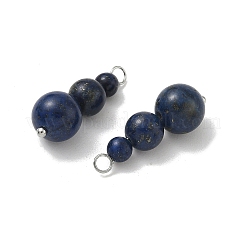 Natural Lapis Lazuli Round Beaded Pendants&nbsp;PALLOY-JF02867-12