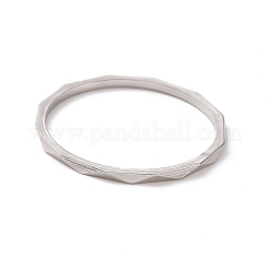 Non-Tarnish 201 Stainless Steel Rhombus Finger Ring for Women&nbsp;RJEW-I089-52P