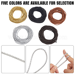 10M Round Imitation Leather Braided Cord&nbsp;WL-GF0001-32C-01