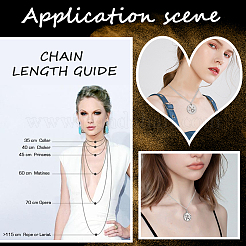 30Pcs 304 Stainless Steel Flat Cable Chain Necklaces Set&nbsp;STAS-BBC0005-02