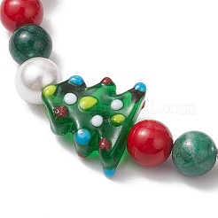 3Pcs 3 Styles Christmas Series Natural Fuchsite & Mashan Jade 
Beads Stretch Bracelets&nbsp;BJEW-TA00663