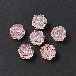 Electroplated Glass Beads&nbsp;GLAA-G090-01