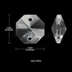 Transparent K9 Glass Connector Charms&nbsp;GLAA-YW0001-100