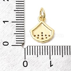 Brass Pave Clear Cubic Zirconia Pendants&nbsp;KK-G554-09B-G