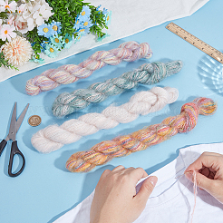 4 Rolls 4 Colors Gradient Mohair Yarn&nbsp;OCOR-CY0004-09B