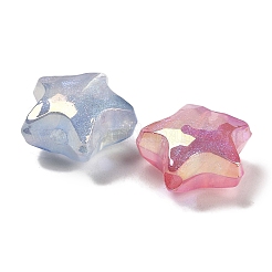 Star UV Plating Luminous Rainbow Iridescent Acrylic Beads&nbsp;LACR-R001-11A
