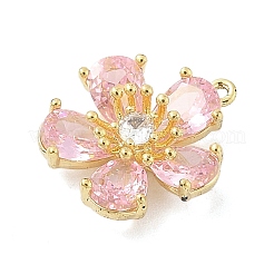 Brass Micro Pave Cubic Zirconia Pendants&nbsp;KK-S514-02C-G