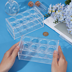 2Pcs 8 Hole Acrylic Test Tube Display Stands&nbsp;AJEW-OC0014-62