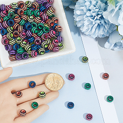 200Pcs Spray Painted Acrylic European Beads&nbsp;SACR-PA0001-13