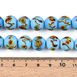 Handmade Lampwork Beads Strands&nbsp;LAMP-N028-05E