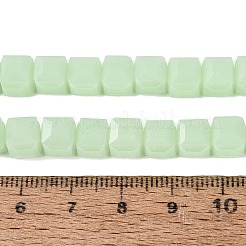 Imitation Jade Glass Beads Strands&nbsp;GLAA-R041-8x8mm-B04