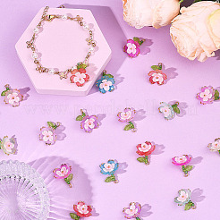 50Pcs 5 Colors Transparent Acrylic Pendants&nbsp;TACR-SC0001-50