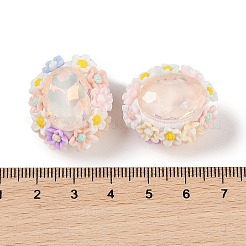 Handmade Luminous Polymer Clay Rhinestone Beads&nbsp;CLAY-H003-05B