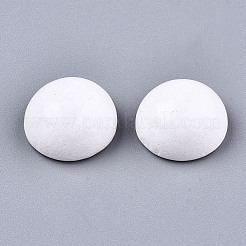 Spray Painted White Wood Cabochons&nbsp;X1-WOOD-TAC0001-23A