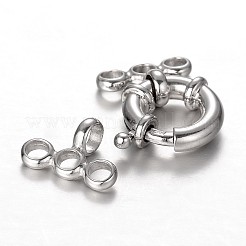 Anti-Tarnish Rhodium Plated 925 Sterling Silver Spring Clasp Sets&nbsp;STER-N014-32