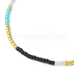 Glass Seed Braided Bead Bracelet for Women&nbsp;BJEW-JB09601
